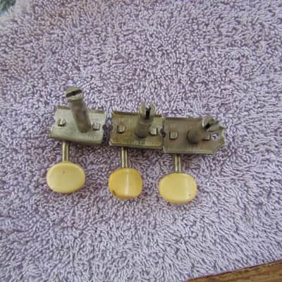 Fender Mustang Tuners Set Of 3  Mid 60's Double Line Kluson Mustang Duo Sonic Tuners  Real Vintage! image 2