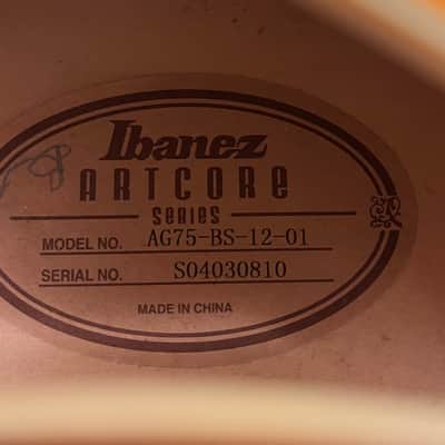 Ibanez AG75-BS Artcore with Rosewood Fretboard 2002 - 2017 - Brown Sunburst image 4