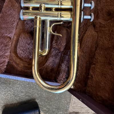 Trumpet with case and mouthpiece. Accent brand image 8