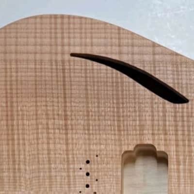 Shepard Custom Guitars Custom Stratocaster Body Semi-hollow Backroute F Hole Optional Quilted Maple Top On 1pc Mahogany 2026 - Unfinished image 10