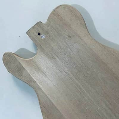 Okoume Wood Unfinished Single Cut Guitar Tele Style Body image 12