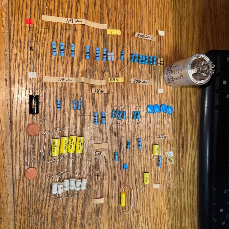 Fender Vintage Princeton Reverb Complete Capacitor And Resistor Kit image 1
