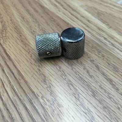 Two Vintage Reissue Fender Spec 60s Knobs Slotted Set Screw Tele Light Aged Relic Knurled image 8
