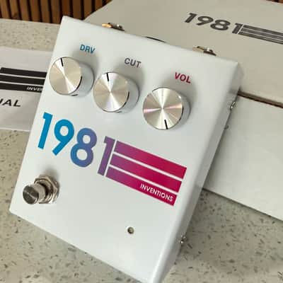 1981 Inventions DRV Overdrive Pedal White Limited Colorway w/ Box, Manual, Pouch & Extras image 1