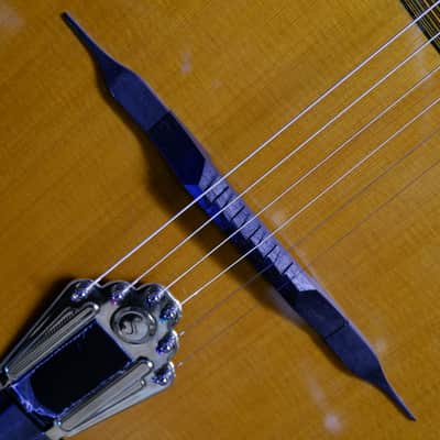 Gitane D-500 Gran Bouche Professional Gypsy Jazz Manouche Guitar - High Gloss Natural w/ Aging Top Toner w/ Deluxe Gig Bag image 13