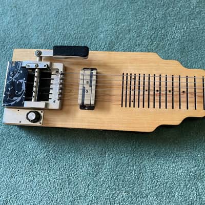 Jackson SlideKing LS Lap Steel with a 3 strings palm bending lever - Natural, no legs, felt fabric on the back side image 20