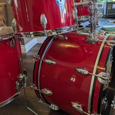 Beverley "Panorama" Drumkit 1960s-70s - Red Silk image 9