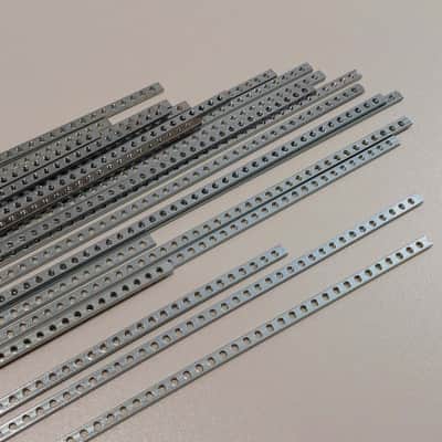 2 x 114hp / M2.5 (2.5 mm) Eurorack Threaded Nut Strips (Pair) image 2