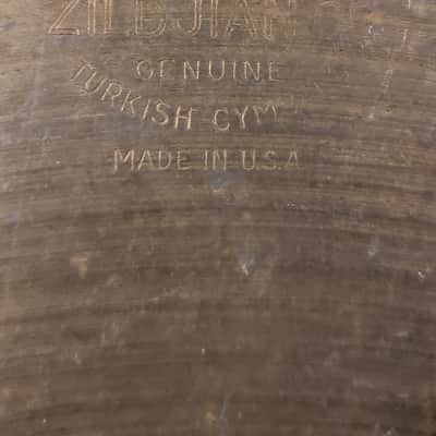 Zildjian 21" Cymbal 1950's large stamp Hollow Block (1954-1957) - Brass image 3