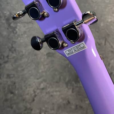 Eleuke RHT-C Solid Body/Electric Concert Size Ukulele - Gloss Purple image 6