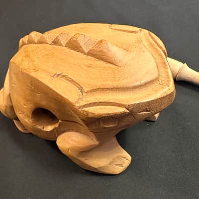 Handmade 7" Frog Guiro Scraper Rasper, Rhythm Fusion, with Beater-MINT image 11