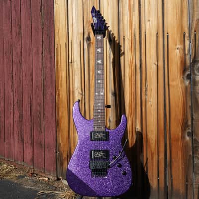 ESP Custom Shop KH-2 Neck Thru Purple Sparkle Kirk Hammett 6-String Electric Guitar w/ Case image 3