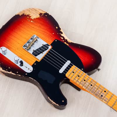 Fender Custom Shop 1952 Telecaster Heavy Relic Big U Neck Sunburst w/ '51 Nocaster Pickups image 6