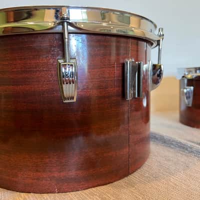 Ludwig Concert Toms 8/10/12 Mahogany Cortex image 14