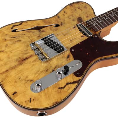 Fender Custom Shop Artisan Buckeye Burl Double Esquire Guitar, Aged Natural image 5