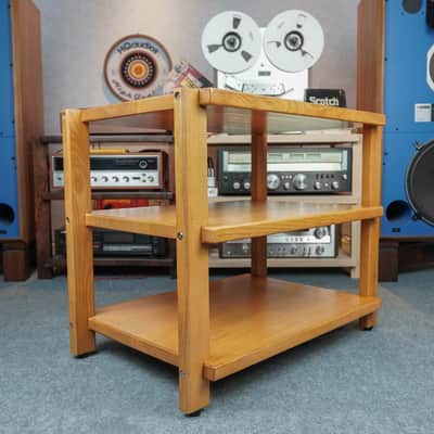Honey Oak Audio Rack – Solid Wood 3-Tier Hi-Fi Rack – 5-Year Warranty image 3