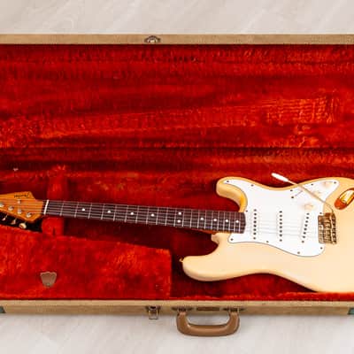 1987 Fender Custom Shop American Vintage '62 Stratocaster Blonde Mary Kaye w/ Gold Hardware, Case image 23