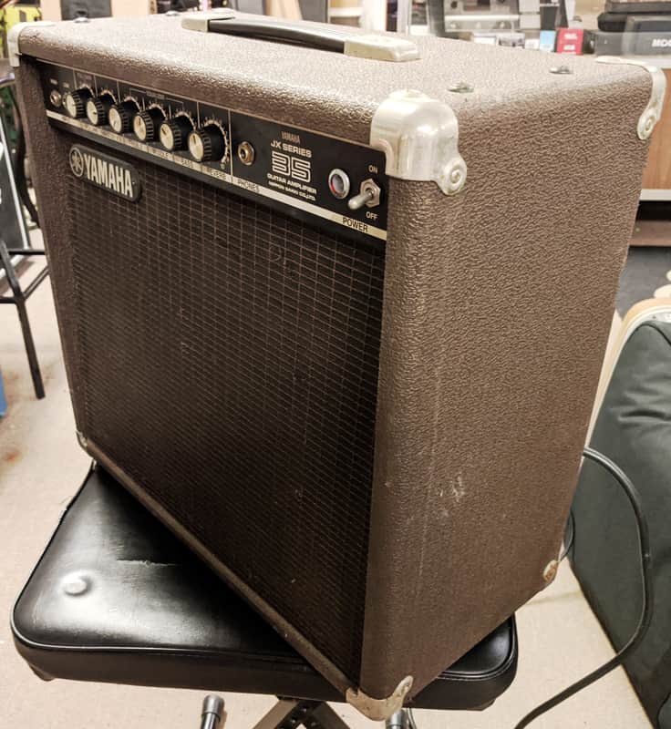 1970s/80s Yamaha JX-35 Solid State Brown Guitar Combo Amp, Fan