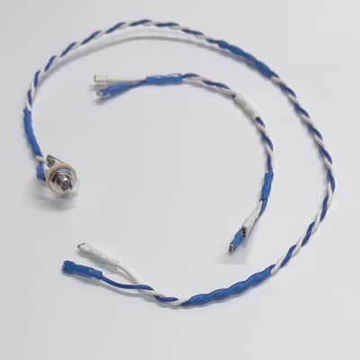 Wiring Harness for Single Cab / 2x12 / 2x10 with "Parallel" Connection, Vintage Style Speaker Cable, Switchcraft 1/4” Input Jack, .205” Spade Terminal (bare ends available) 18AWG Blue/White, 24/30/36 inches (2/2.5/3 ft) or any other custom length image 1