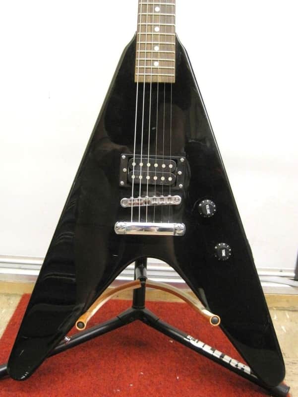 Black Mahar V-Style Electric Guitar image 1