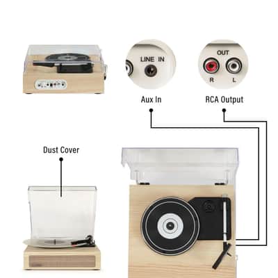 Crosley CR6042A Scout 3-Speed Bluetooth Turntable Record Player - Natural-NEW image 3
