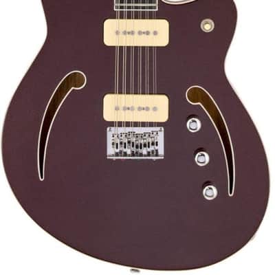 Reverend Airwave 12-string Electric Guitar - Metallic Bordeaux image 2