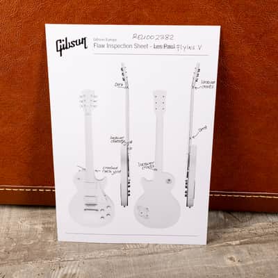 Gibson Custom 1958 Korina Flying V White Pickguard, Natural | Demo image 24