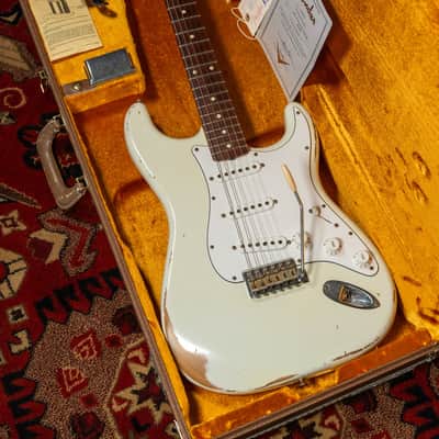 2006 Fender Custom Shop '60 Stratocaster Relic Olympic White w/OHSC image 10