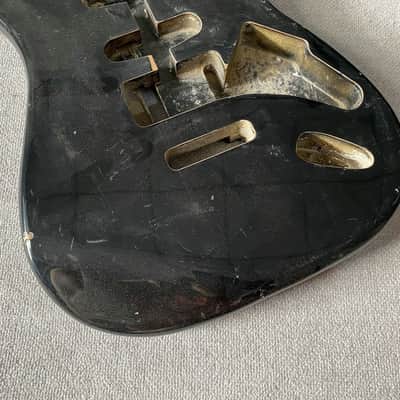 Gloss Black HSS Guitar Strat Style Basswood Body image 4