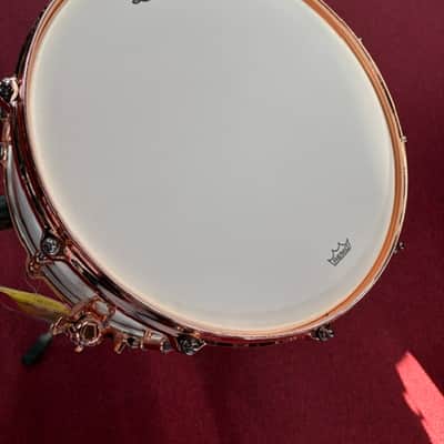 Ludwig LB430TDC Polar-Phonic 6.5x14" Brass Snare Drum with Copper Hardware 2021 - Present - Polar White image 5