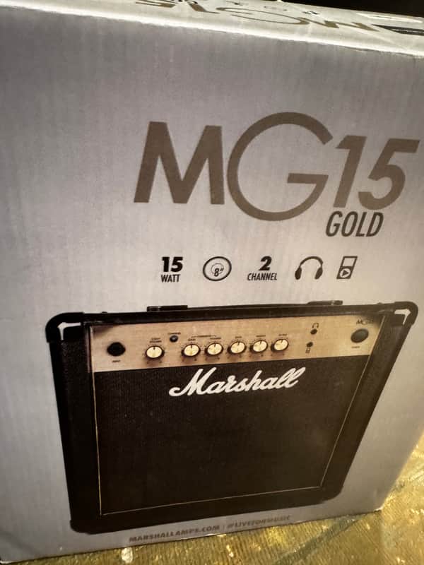 Marshall MG Gold MG15GR 2-Channel 15-Watt 1x8" Solid State Guitar Combo 2018 - Present - Black image 1