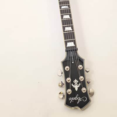 Agile AD-3200MCC Multi-Radius Blue Quilt Scale Electric Guitar with Binding and Trapezoid Inlays image 4