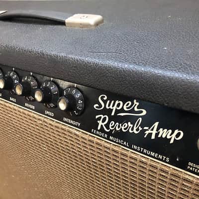 Fender Super Reverb Vintage 1965 - Black Panel Incredible Condition Gig Ready w/ original footswitch image 12