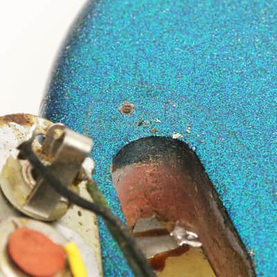 1962 Fender Jaguar - Original Custom Order Blue Sparkle... with BLACK back and pickguard! image 12