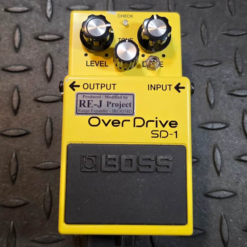 Boss SD-1 Super Overdrive w/ Analogman 808 Silver Mod with Clipping Toggle