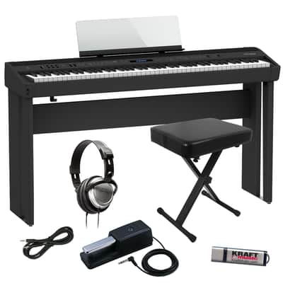 Roland FP-90X Digital Piano - Black HOME ESSENTIALS BUNDLE