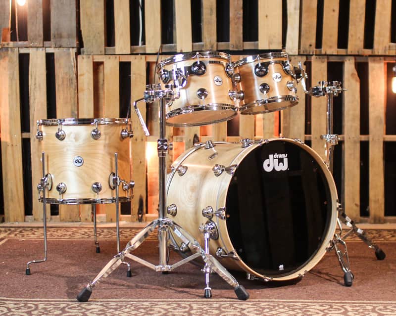 DW Collector's Pure Birch HVLT Natural Satin Oil Drum Set - 22,10,12,16 - SO#1433138 image 1