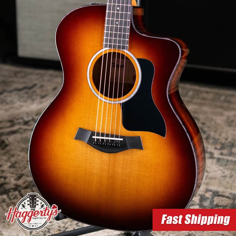 Taylor 214ce-K SB Plus Grand Auditorium Acoustic/Electric Guitar - Sunburst with Aerocase image 1