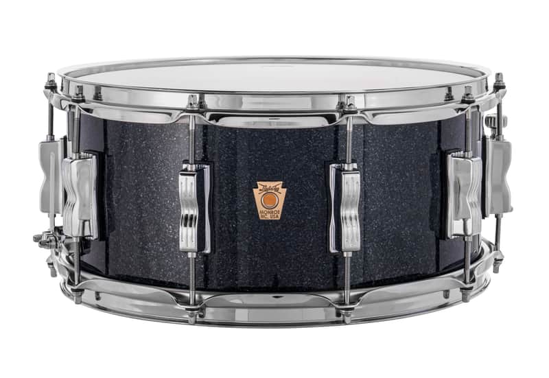 Ludwig *Pre-Order* Classic Maple 6.5x14" Hybrid Black Sparkle Snare Drum Made in the USA | NEW | Special Order | Authorized Dealer image 1