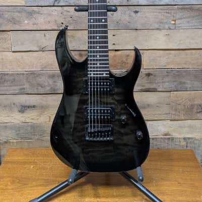 Ibanez Gio 7-String GRG7221QA Electric Guitar -Trans Black Burst image 1