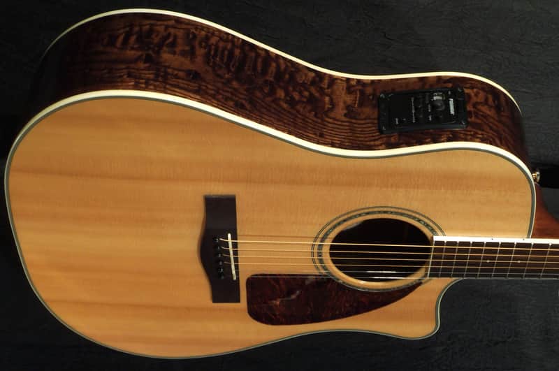 Fender CD220SCE Ash Burl Acoustic Electric Guitar Natural with