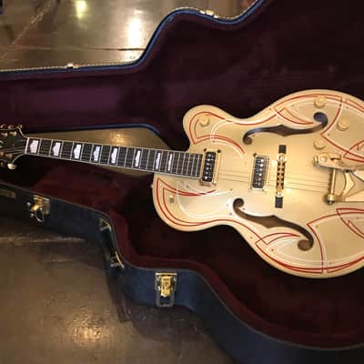 Gretsch Rare MIJ Custom G6120DS w/HSC 2013 Gold w/Custom Pinstripes by Hot Rod Walt #341 image 1