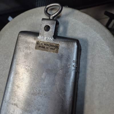 J.C.R. Half Moon Cowbell with mount 1990s Bronx- Raw Finish | Reverb