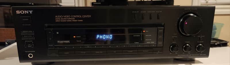Sony Vintage Sony Model STR-615 Audio Video Control Center AM/FM Receiver Surround 90s  - Black metal image 1