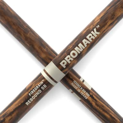 ProMark Rebound 5B FireGrain Hickory Drumsticks – Acorn Wood Tip image 5