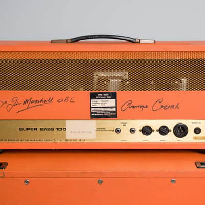 Marshall JMP Model 1992 Super Bass 100 Tube Half Stack Amplifier (1973), ser. #SB/A 2951E. image 4