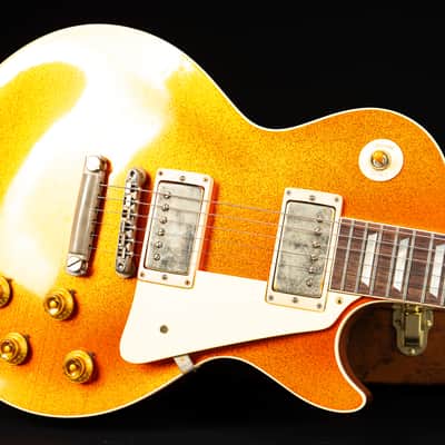 Gibson 1957 Les Paul Standard Murphy Lab Ultra Light aged - Orange Sparkle Top Natural back image 15