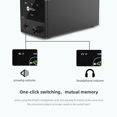 SMSL M500 Mk1 Es9038 Dac - Headphone Amplifier - Black image 8