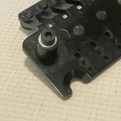 1990's Era Original Floyd Rose Made in Germany Black Left Hand Lefty Tremolo Bridge Base Plate w/ Arm Bushing image 11