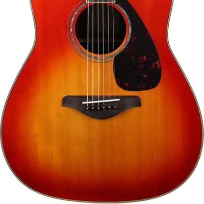 Yamaha FG830 Dreadnought Acoustic Guitar, Solid Spruce Top, Autumn Burst image 1